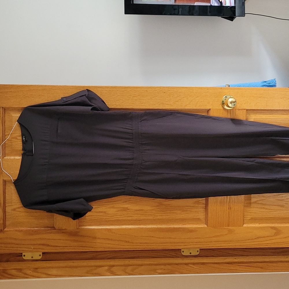 Loft dark grey short sleeve jump suit.  Size 2.